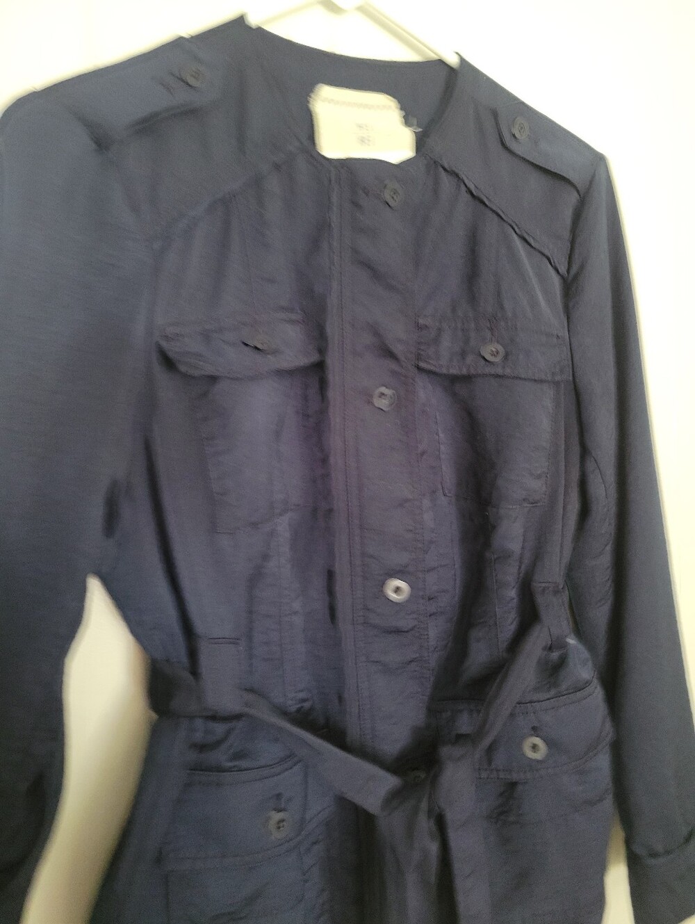 Anthropologie × Hei Hei Belted Anorak Utility Jacket Navy Blue Lightweight XS - Picture 7 of 12